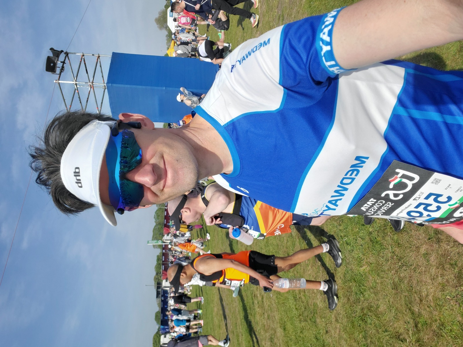 Andy Pole finishing the London Marathon for Crossroads Care Kent