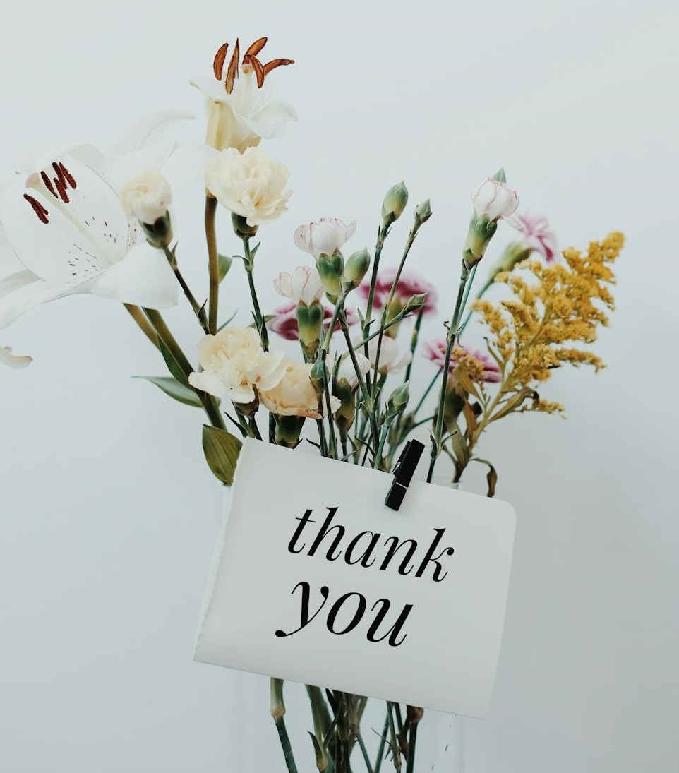 Thank you card for Crossroads Care Kent donors
