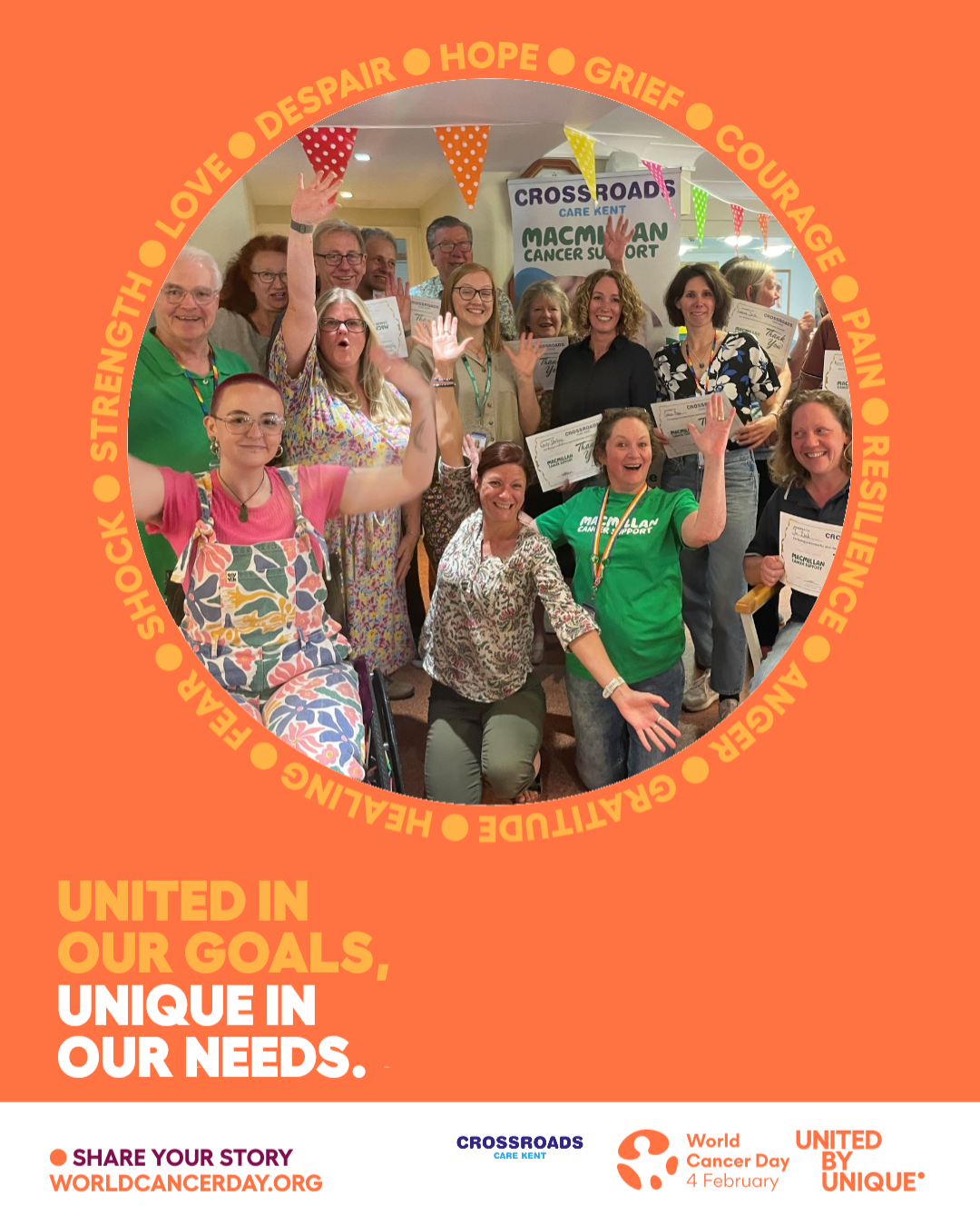World Cancer Day 2025 campaign artwork